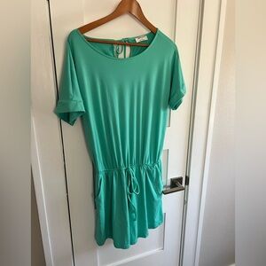 Teal Short Sleeve Romper